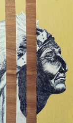 Chief Iron Lighting
(charcoal on wood)